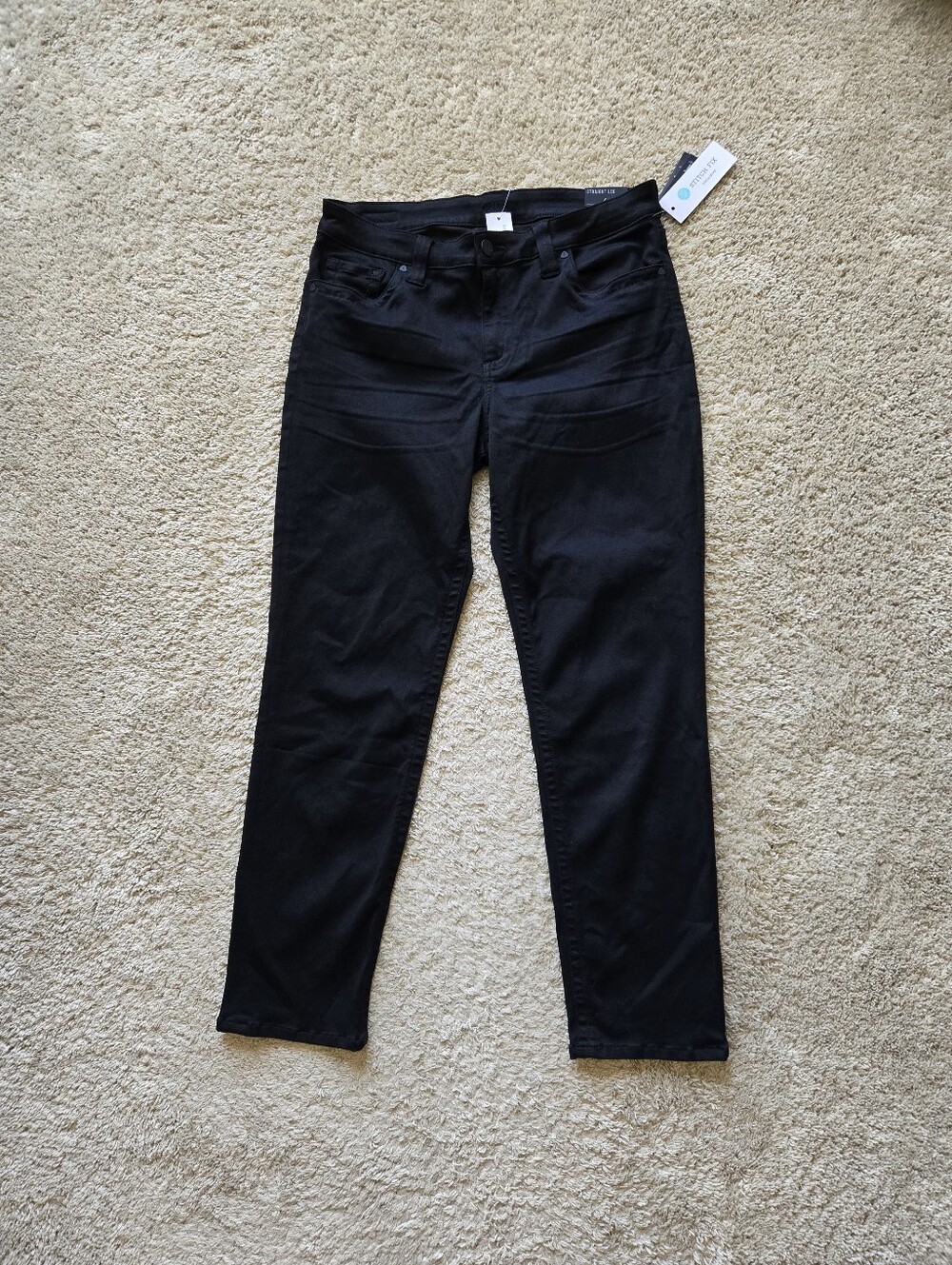 Kut From The Kloth Stevie Straight Leg Jeans Womens 12 Black